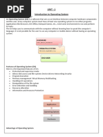 Unit - 1 Introduction To Operating System