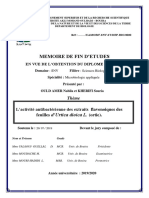 L'Activité Antibactérienne Des Extraits Flavonoiques Des Feuilles D'urtica Dioica L. (Ortie)