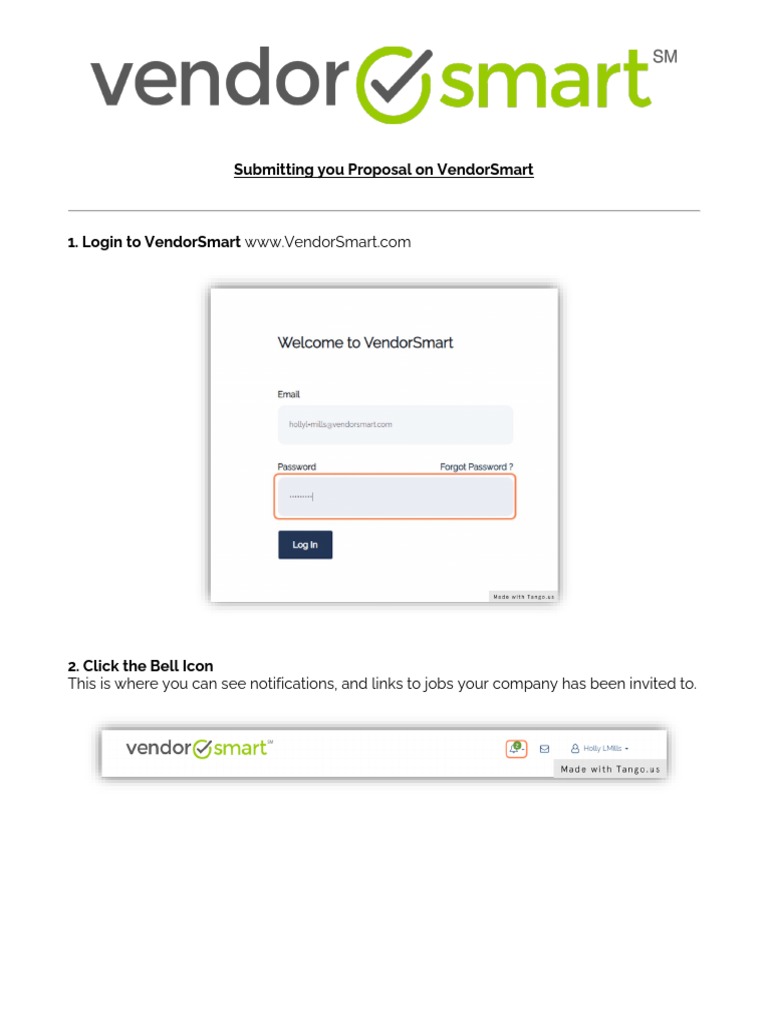 Submitting A Bid On VendorSmart | PDF | Career & Growth | Finance ...