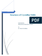 Structures of Crystalline Solids
