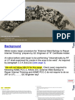 ISSUE 454 QUIZ-Volumetrically by RT or UT For External Weld Buildup