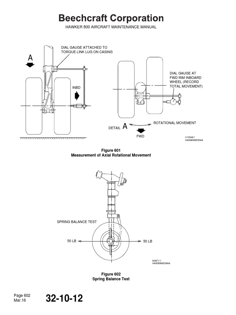 Hawker 800 Axial Movement Test | PDF