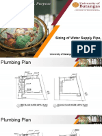 Sizing of Water Supply Pipe, DWV Pipe: University of Batangas - Civil Engineering Faculty