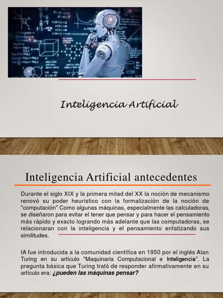 Historia y conceptos de la IA | PDF | Inteligencia artificial ...
