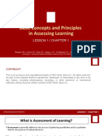 Lesson1 Basic Concepts and Principles in Assessment Learning