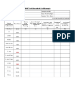 CBR Test Result of Soil Sample