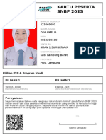 Kartu Peserta SNBP 2023: 423069680 Dea Amelia 0052299169 Sman 1 Sumberjaya Kab. Lampung Barat Prov. Lampung
