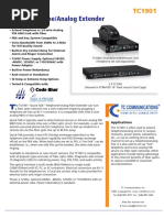 TC1901 Fiber Telephone Analog Extender Datasheet