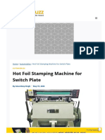 Hot Foil Stamping Machine For Switch Plate