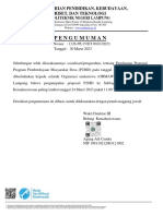 Pengumuman P2MD