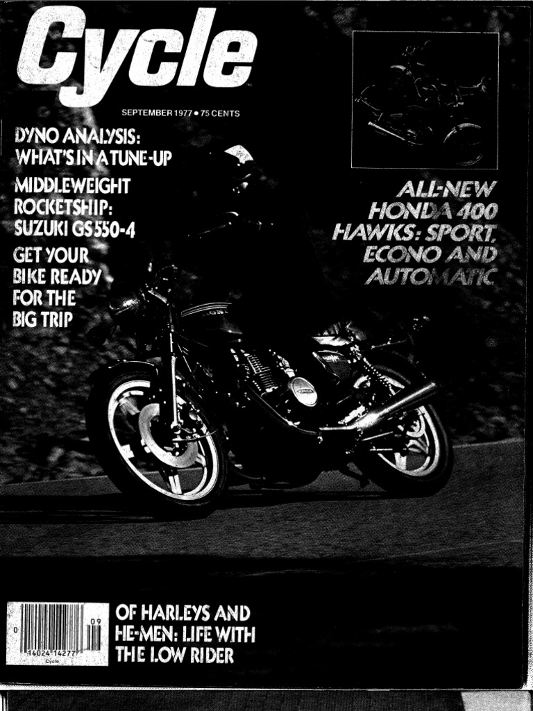 Cycle Magazine 9-77-1978 Hawk Review | PDF