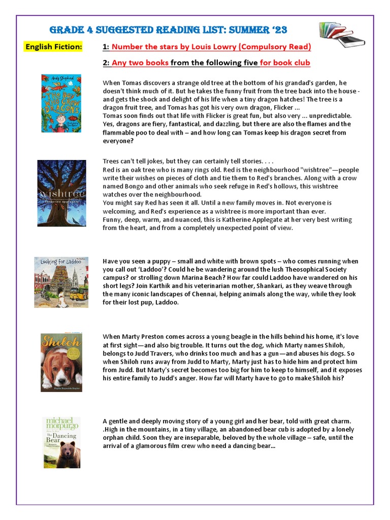 summer-reading-list-grade-4-pdf