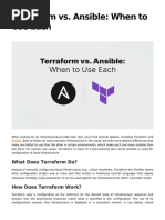 Terraform Vs Ansible