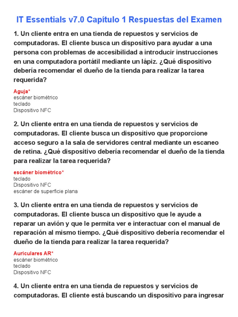 It essentials v7 0 cap tulo 1 respuestas del examen espa ol pdf