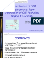 Standardization of LED Measurements New Publication of CIE Technical Report 127-2007