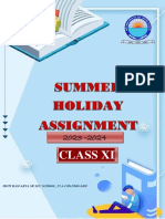 Holiday Homework Class-11 (Science) 23-24