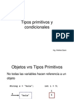 Tipos primitivos y condicionales en Java