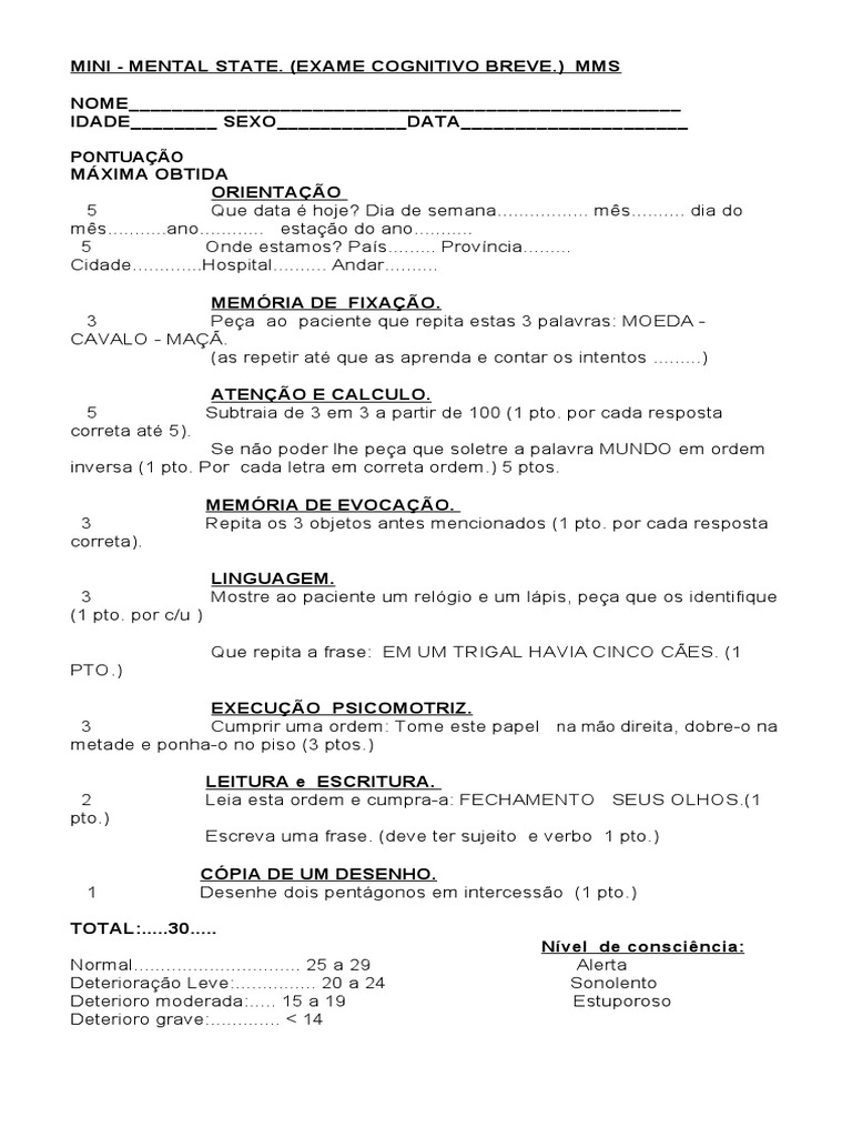 Mini mental pdf