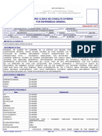 Historia Clínica de Consulta Externa Por Enfermedad General: Datos Personales