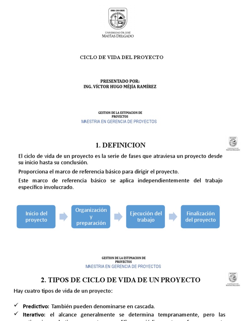 Ciclo de Vida Del Proyecto | PDF | Planificación | Evaluación del ciclo ...