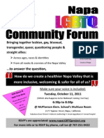 Napa LGBTQ Community Forum - October 11