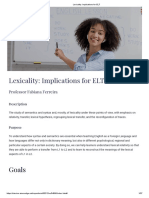 4 - Lexicality - Implications For ELT