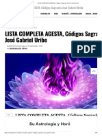 Agesta, Lista Completa