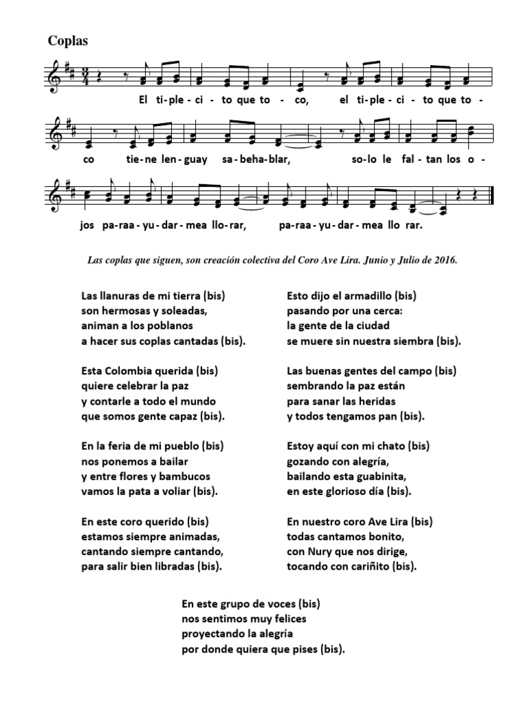 Coplas Ave Lira PDF