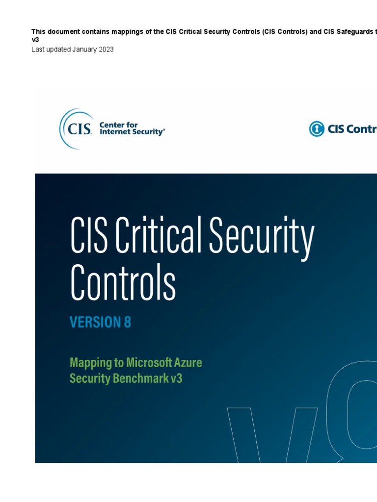 CIS Controls v8 Mapping To Microsoft Azure Security Benchmarkv3 2 202 ...