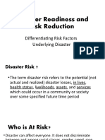 Disaster Readiness and Risk Reduction