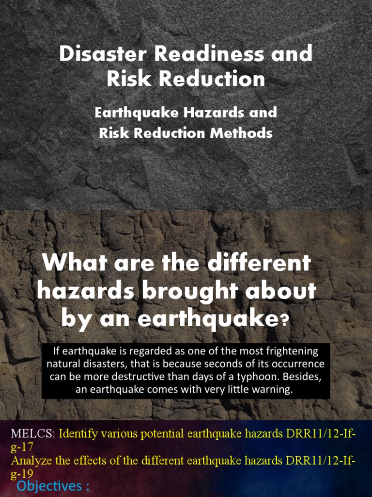 Earthquake Hazards and Risk Reduction | PDF | Science & Mathematics