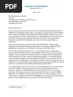 Letter To HHS Re OK Title X Funds