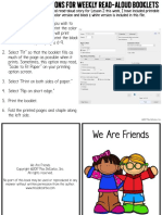 Kinder Set 1 Week 1 Printable Booklets