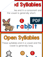 Syllable Types Teaching Posters