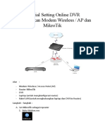 Tutorial Setting Online DVR Menggunakan Modem Wireless Dan MikroTik