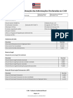 Demonstrativo Da Situação Das Informações Declaradas No CAR: Dados Do Imóvel