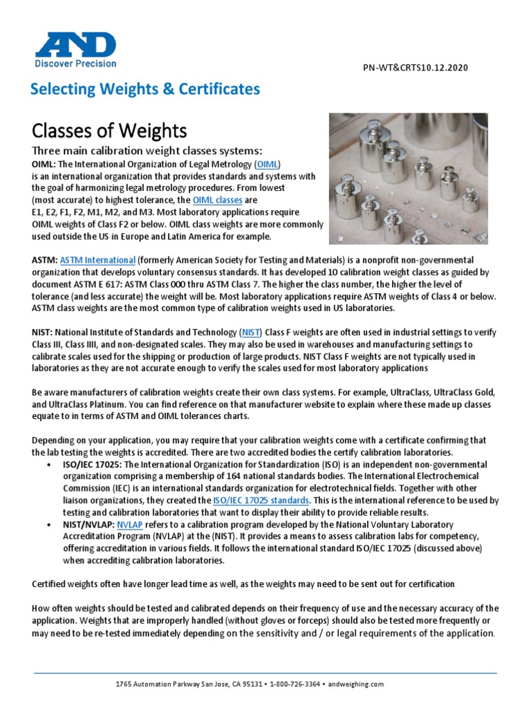 Selecting Weights and Certificates 1 AND Download Free PDF