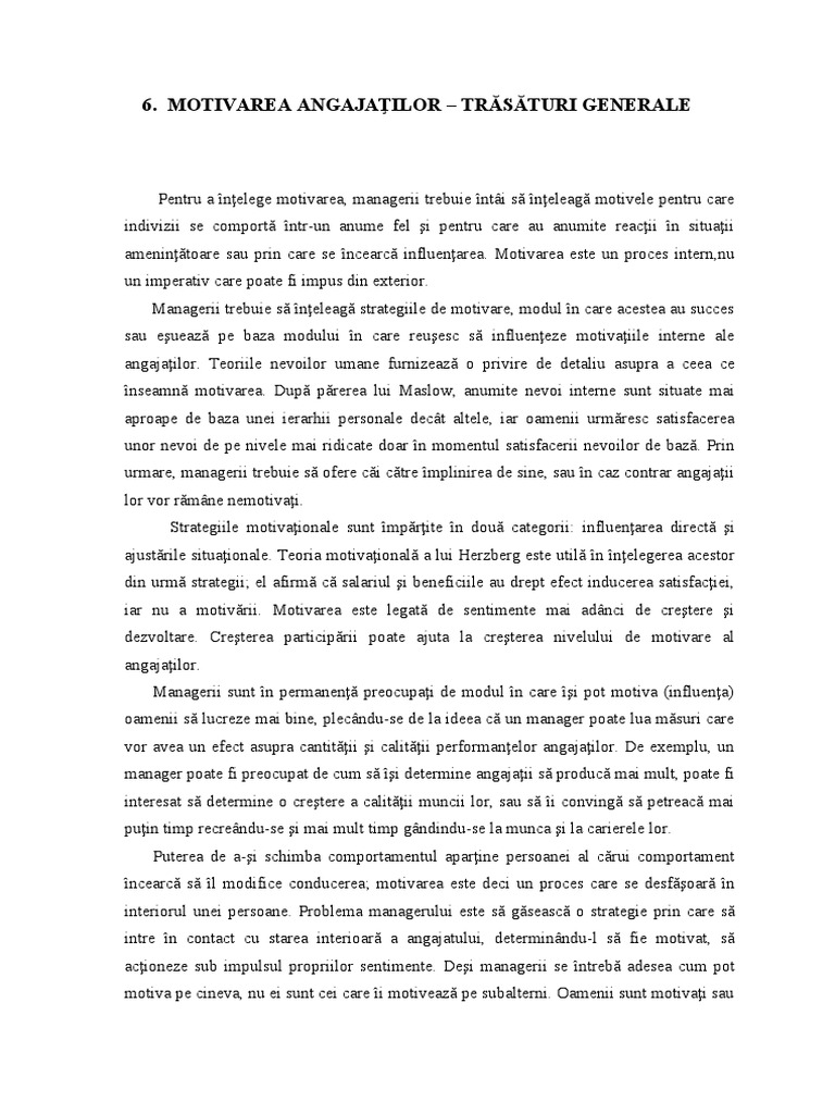 Motivare - Teorie - Material | PDF