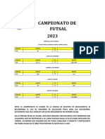 3âº Fecha Futsal 2023