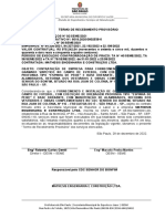 Termo de Recebimento Provisório Senhor Do Bonfim Mathesis