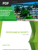 Ics & Bioethics Lec 6 Physicians & Society