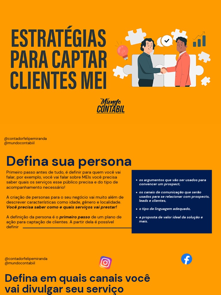 Estratégias para Captar Clientes Mei | PDF | Facebook | Rede social