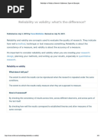 Reliability Vs Validity in Research - Differences, Types and Examples