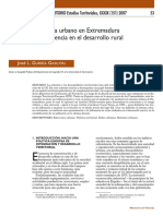 El Sistema Urbano de Extremadura y Su Influencia Rural