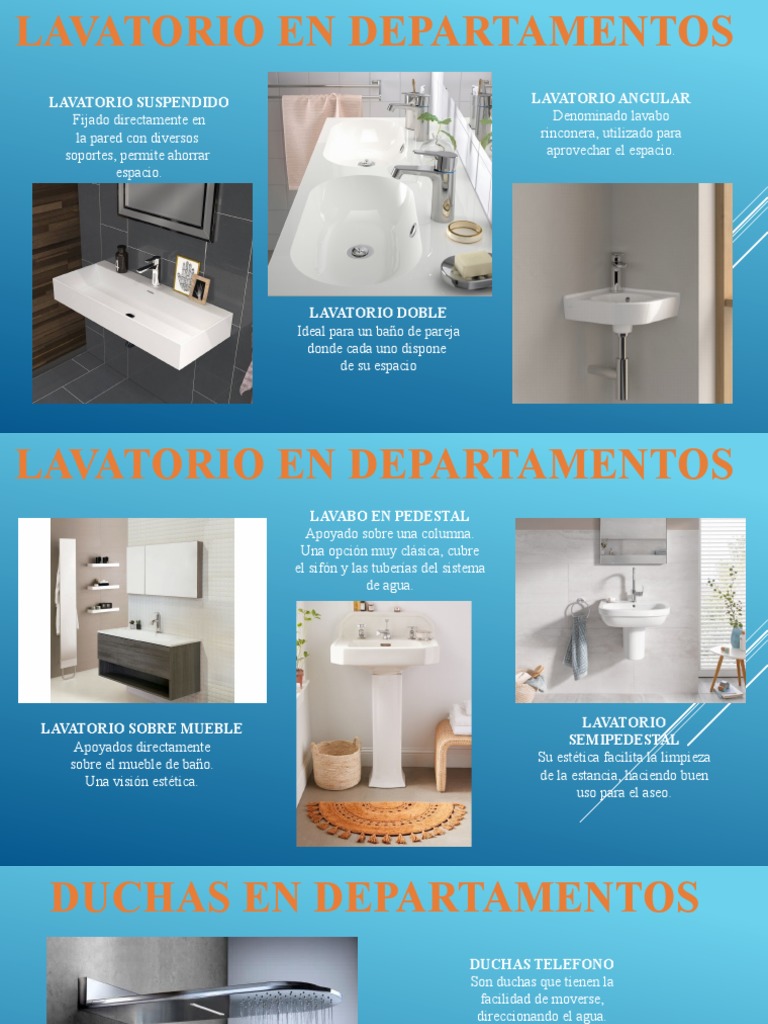 Opciones de Lavabos y Duchas | PDF | Ducha | Bienes manufacturados