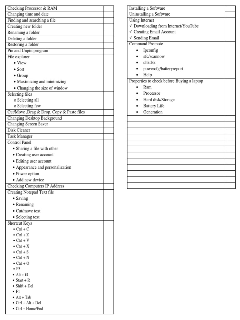 Basic Checkbox PDF