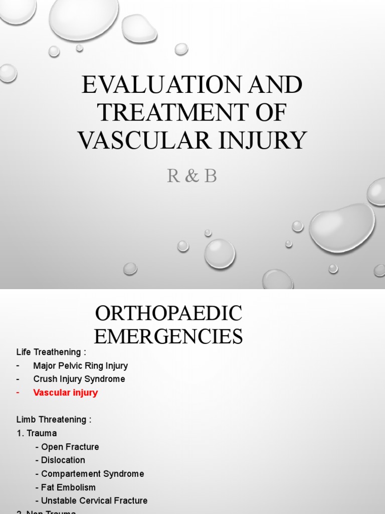 Vascular Injury Evaluation and Treatment | PDF | Injury | Angiography