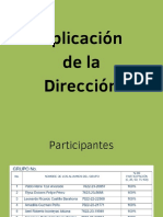 Aplicación de Dirección