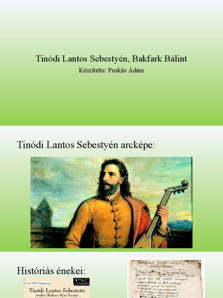 Tinódi Lantos Sebestyén, Bakfark Bálint PDF