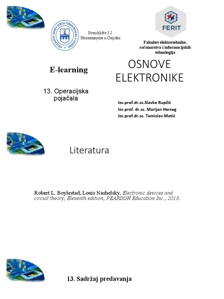 Predavanje13 - Operacijska Pojačala | PDF